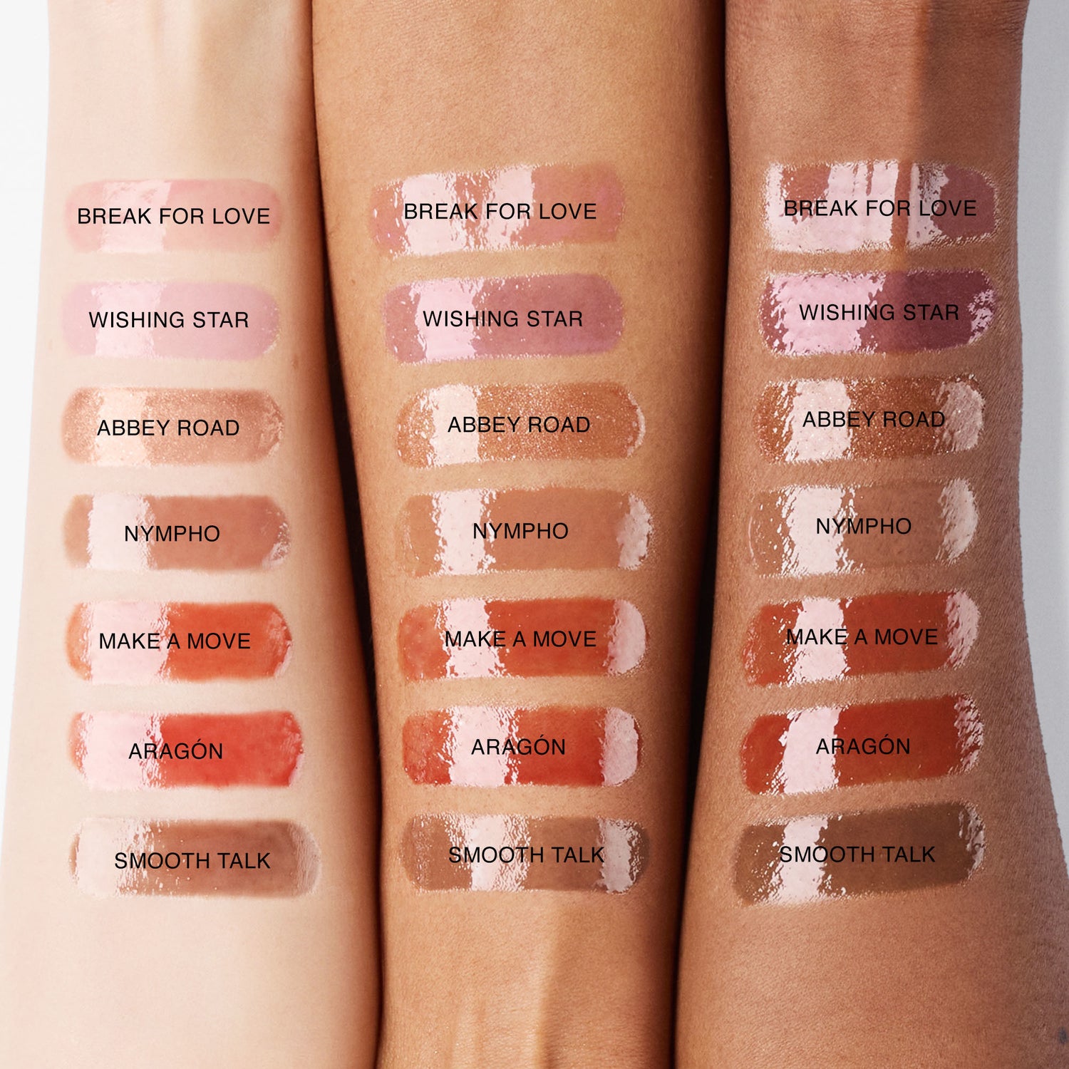Group swatch image of Nars Afterglow Lip Shine
