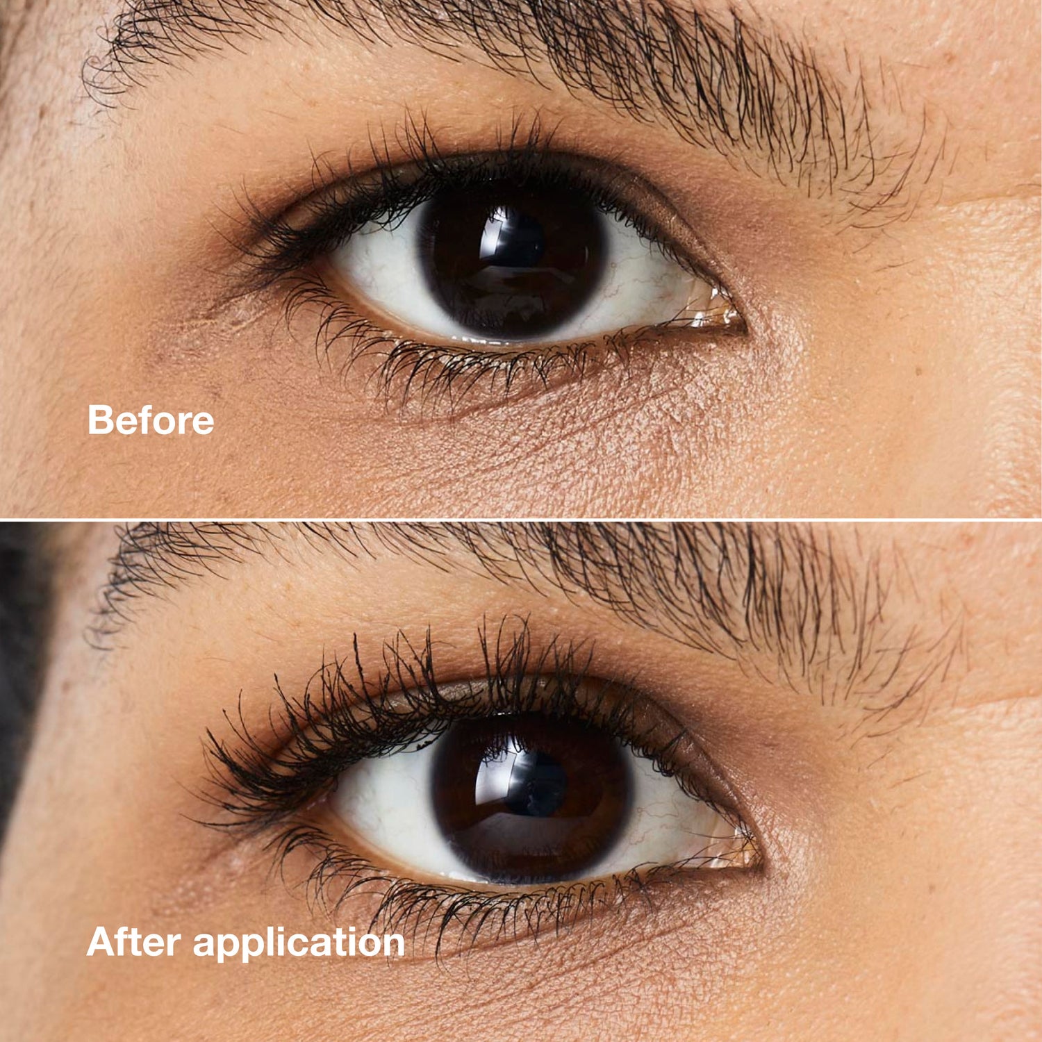 Before and after results of using Clinique Lash Power Mascara Long-Wearing Tubing Formula