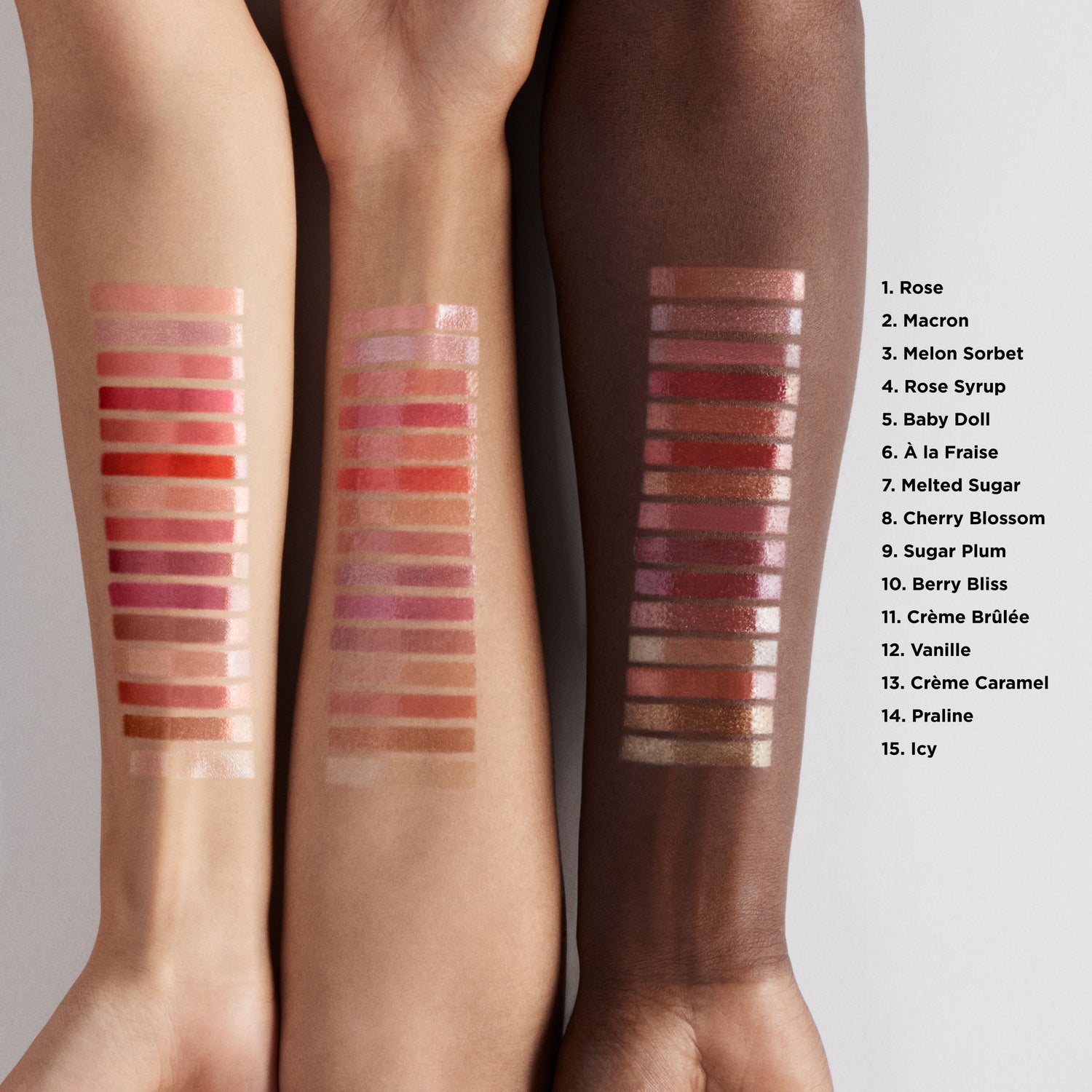 Group swatch image of Laura Mercier Lip Glacé Lip Gloss