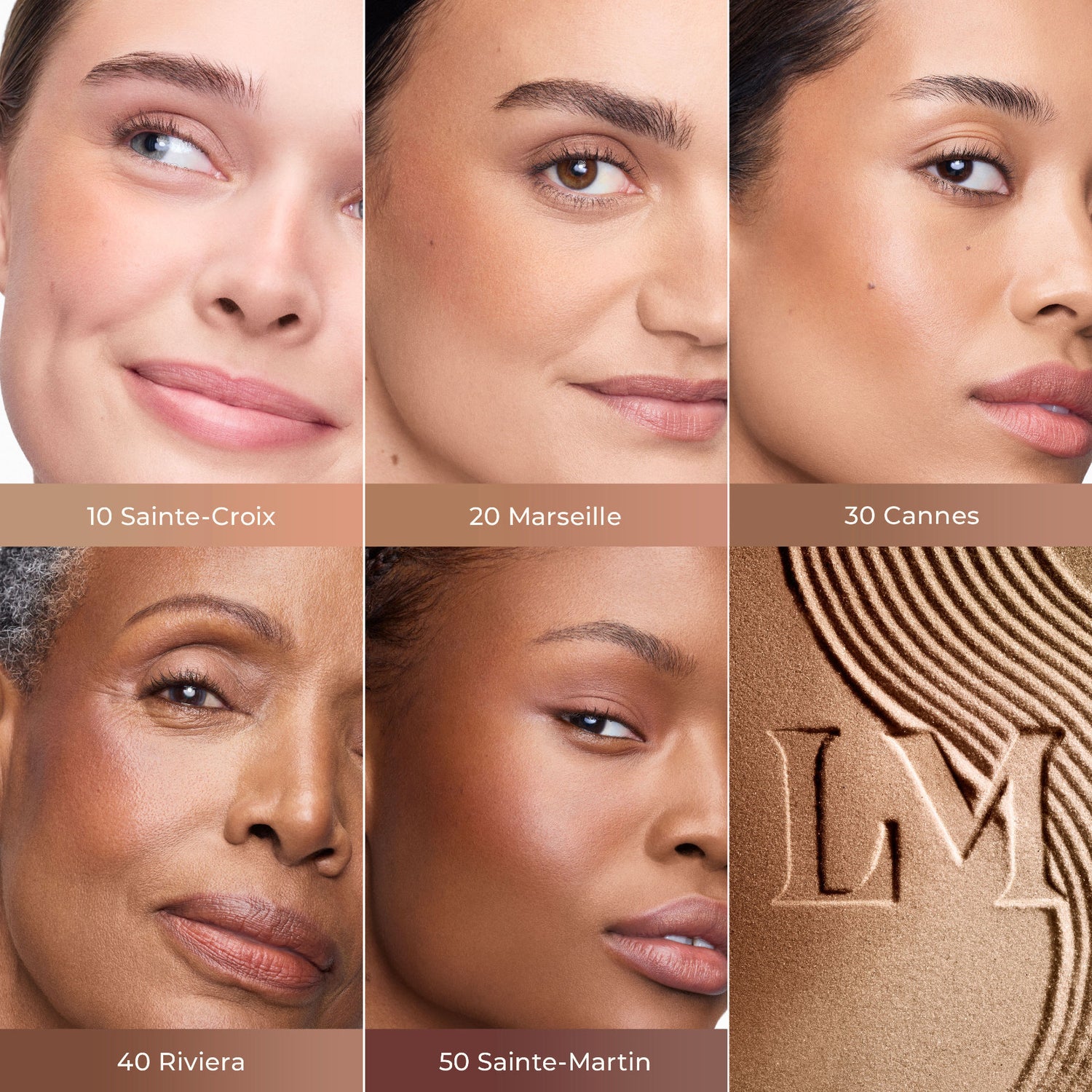 A shade comparison of Laura Mercier Bronze Color Infusion