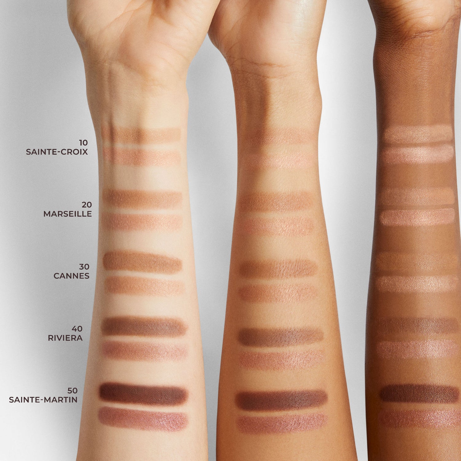 An arm swatch of Laura Mercier Bronze Color Infusion