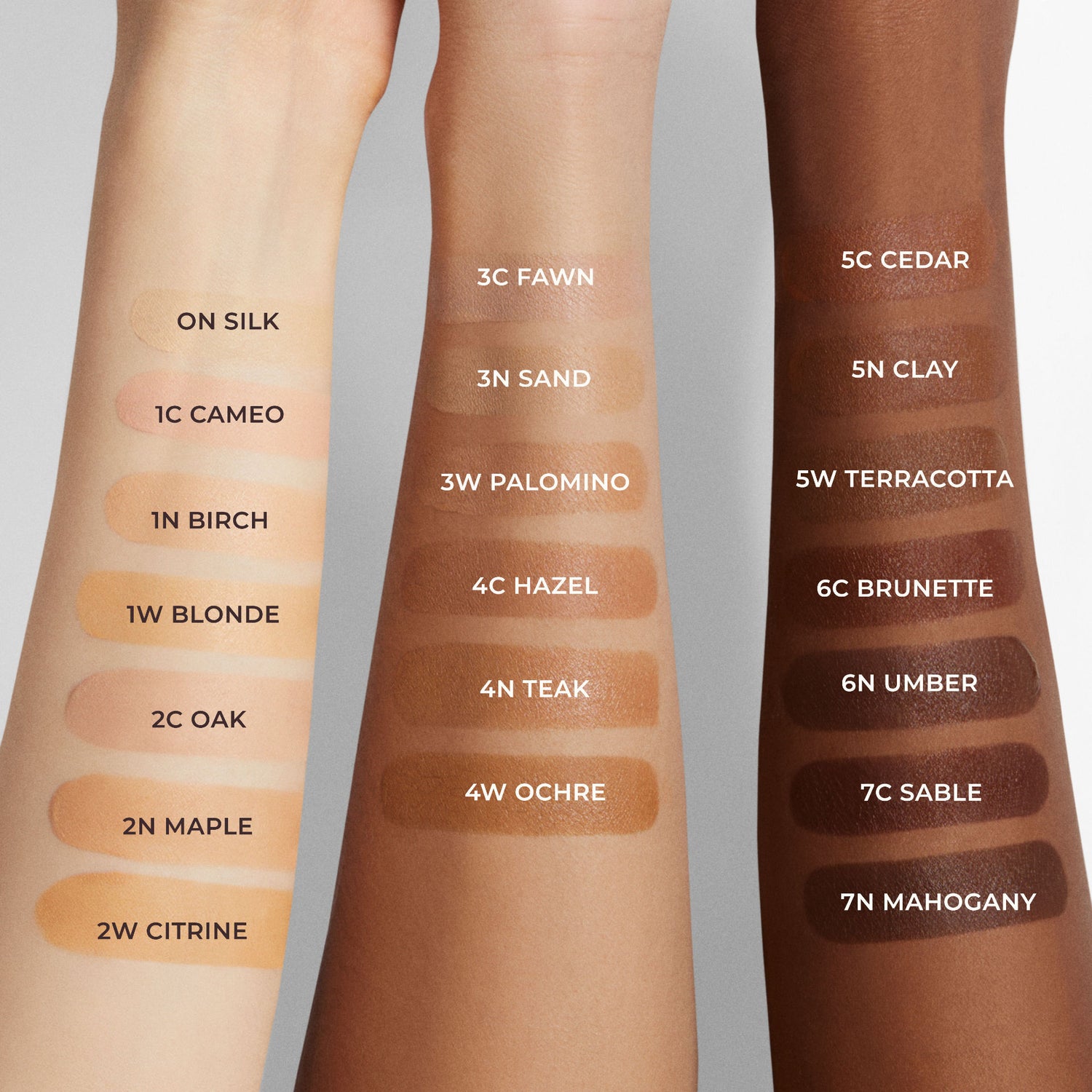 An arm swatch of Laura Mercier Tinted Moisturizer Blurred Matte Oil Free Broad Spectrum SPF 30 variant: 0N Silk