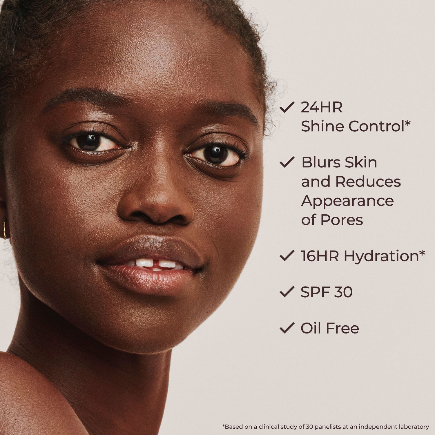 Model image of Laura Mercier Tinted Moisturizer Blurred Matte Oil Free Broad Spectrum SPF 30