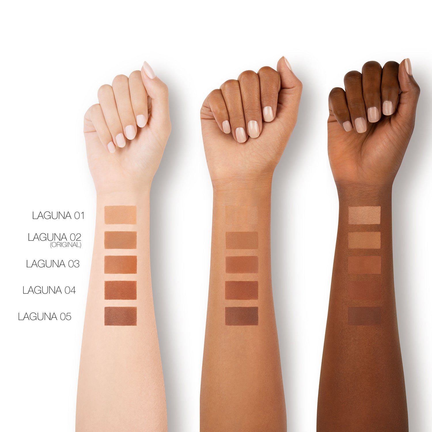A shade comparison of Nars Laguna Bronzing Cream variant: Laguna 01