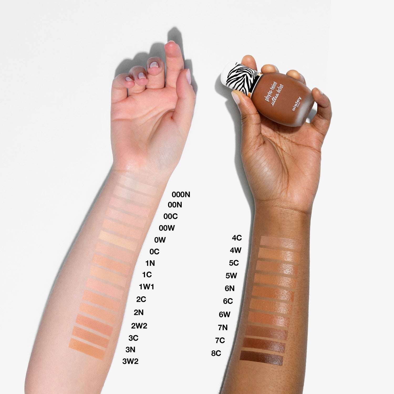 An arm swatch of Sisley-Paris Phyto-Teint Ultra Eclat Foundation variant: 1N Ivory
