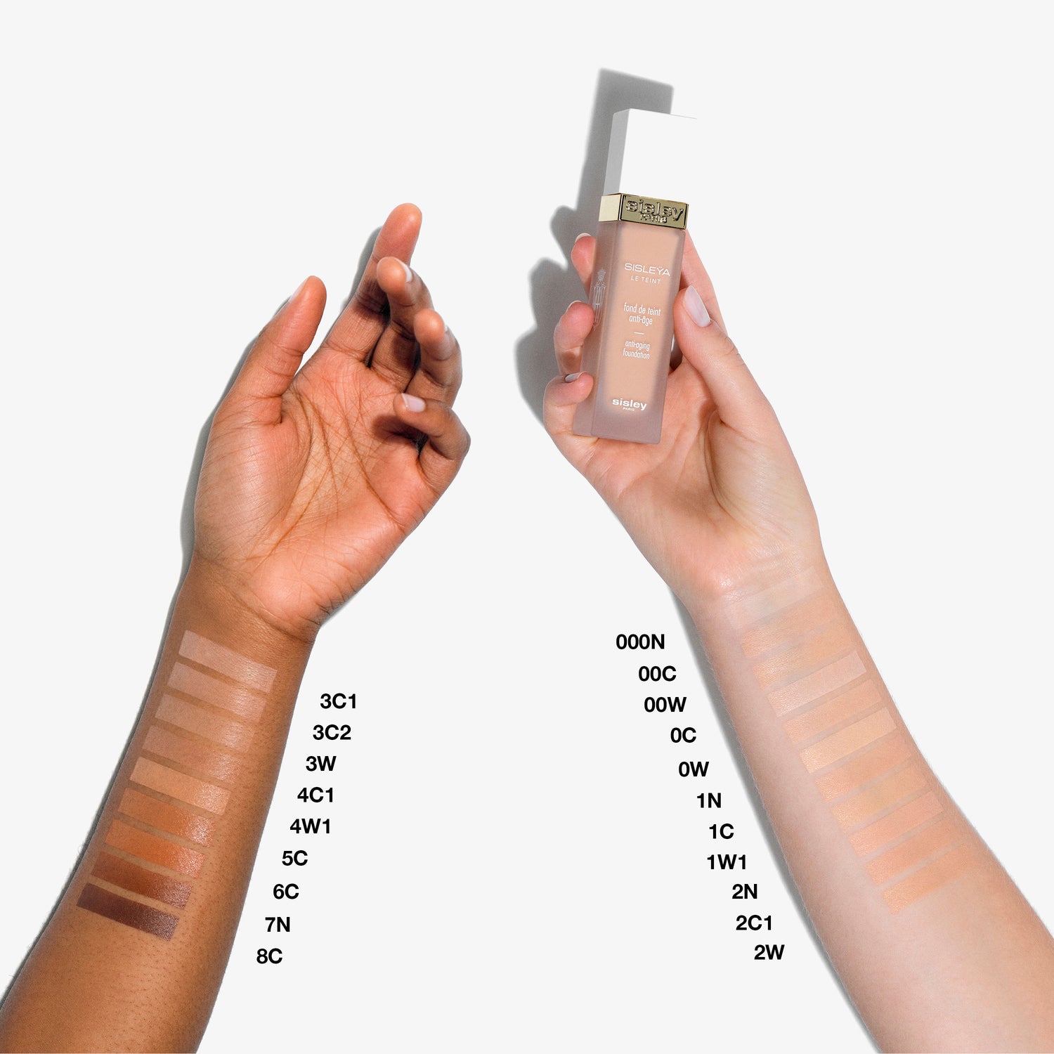 An arm swatch of Sisley Paris Sisleÿa Le Teint Foundation variant: 0C Vanilla