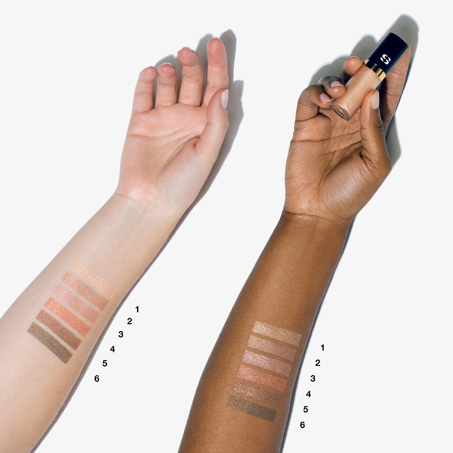 An arm swatch of Sisley-Paris Ombre Éclat Liquide Eyeshadow variant: Champagne
