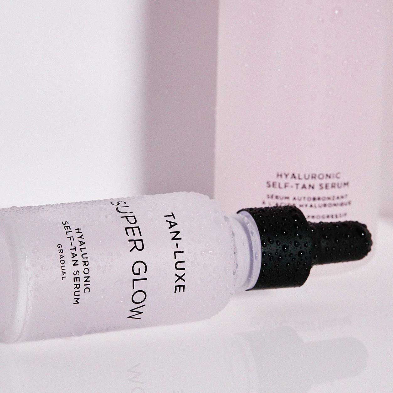 Lifestyle image of Tan-Luxe Super Glow Hyaluronic Self Tan Serum variant: 0.3 oz