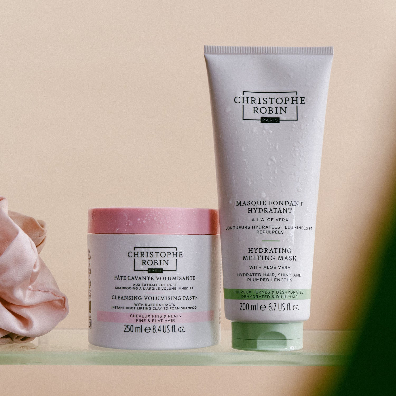Lifestyle image of Christophe Robin Cleansing Volumizing Paste With Rose Extracts variant: 8.4 fl oz