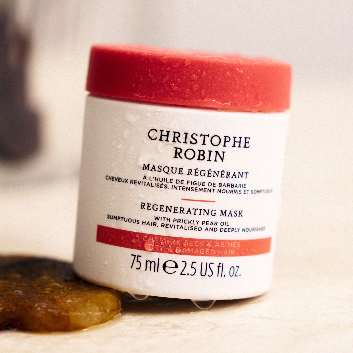 Lifestyle image of Christophe Robin Regenerating Mask With Rare Prickly Pear Seed Oil variant: 2.5 fl oz