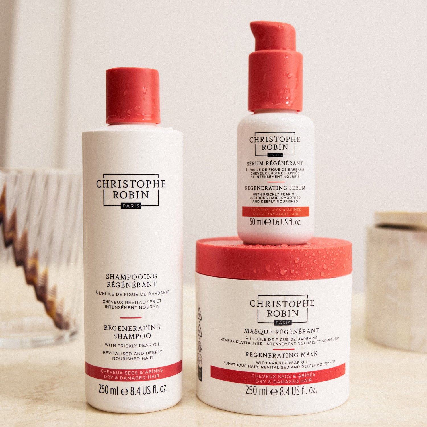 Lifestyle image of Christophe Robin Regenerating Mask With Rare Prickly Pear Seed Oil variant: 2.5 fl oz