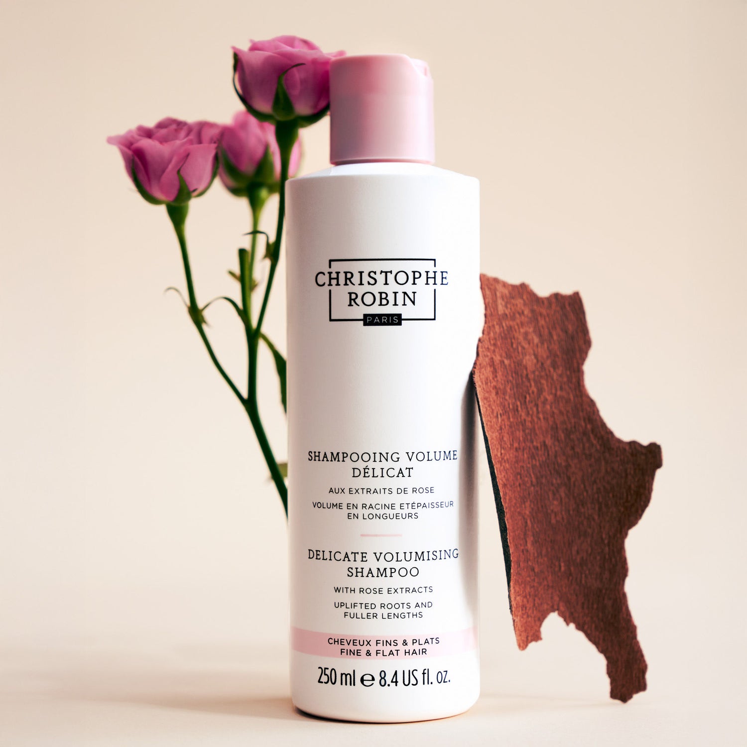 Swatch image of Christophe Robin Delicate Volumising Shampoo with Rose Extracts