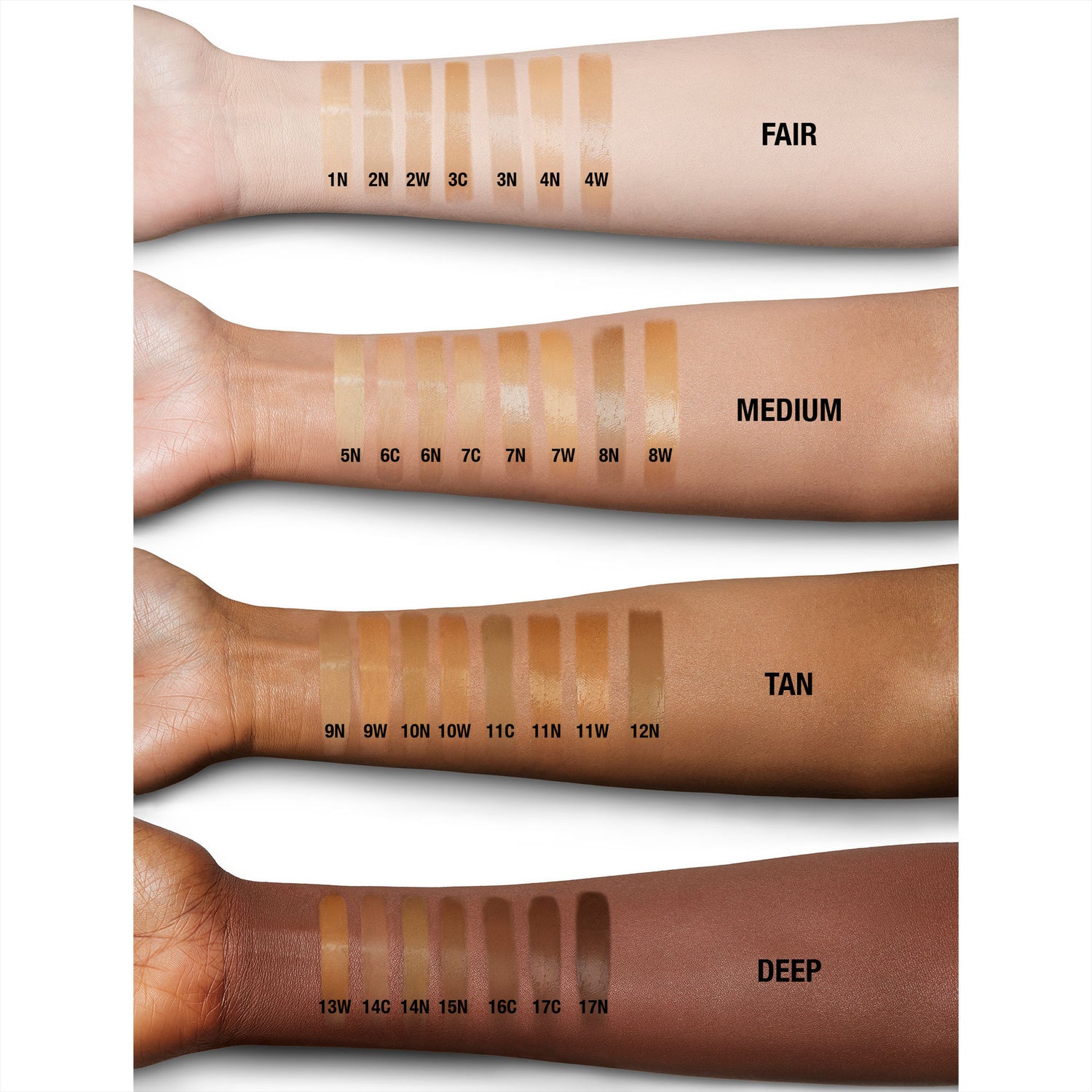 An arm swatch of Charlotte Tilbury 1 Neutral (fair with neutral undertones) variant: 1 Neutral (fair with neutral undertones)