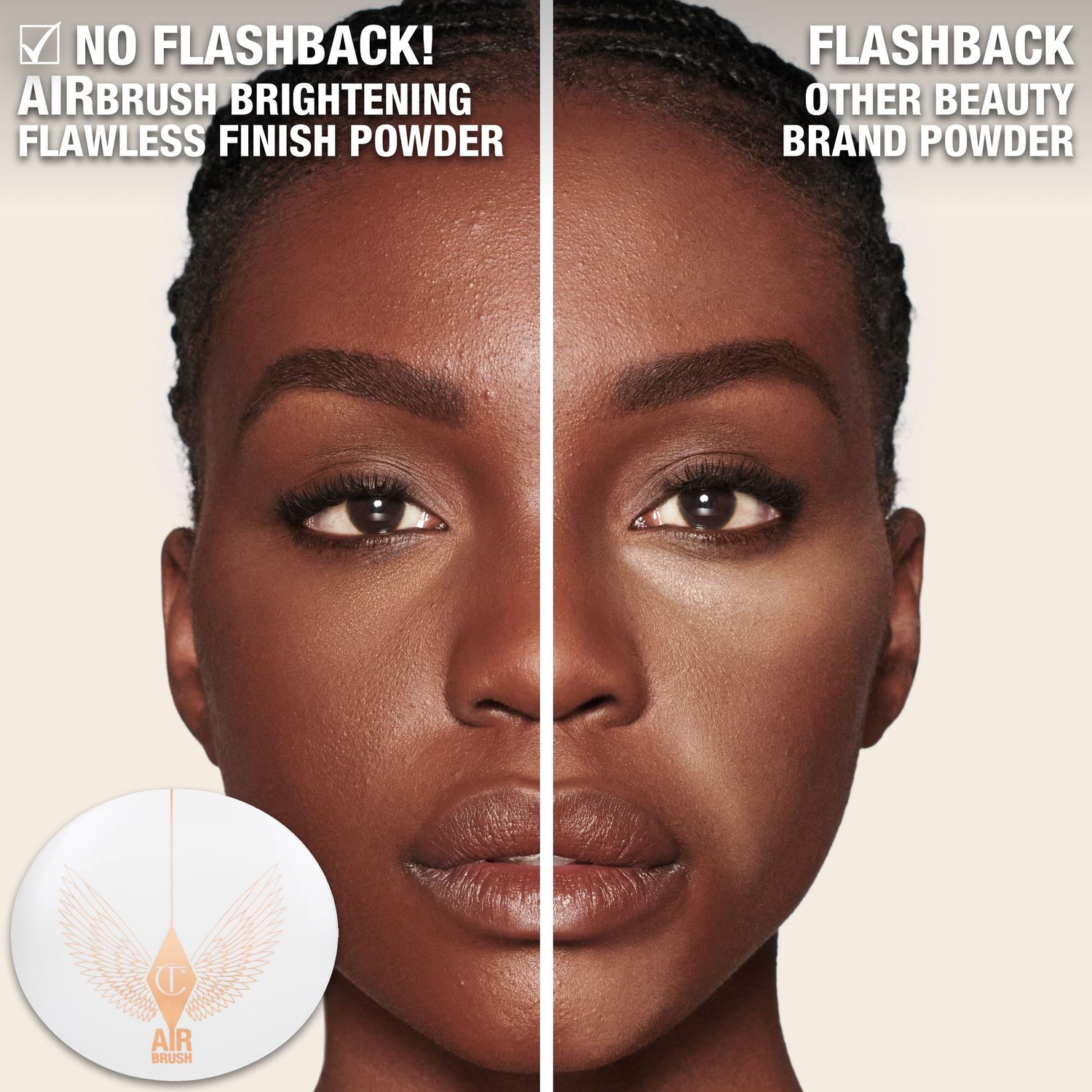 Lifestyle image of Charlotte Tilbury Airbrush Brightening Flawless Finish variant: Fair/Medium