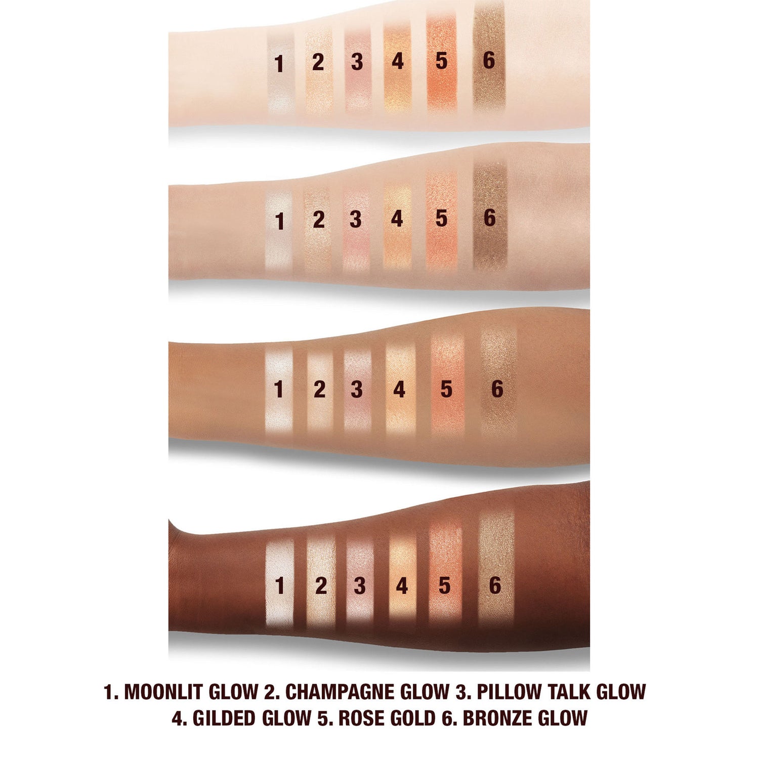 An arm swatch of Charlotte Tilbury Pillow Talk Glow variant: Pillow Talk Glow