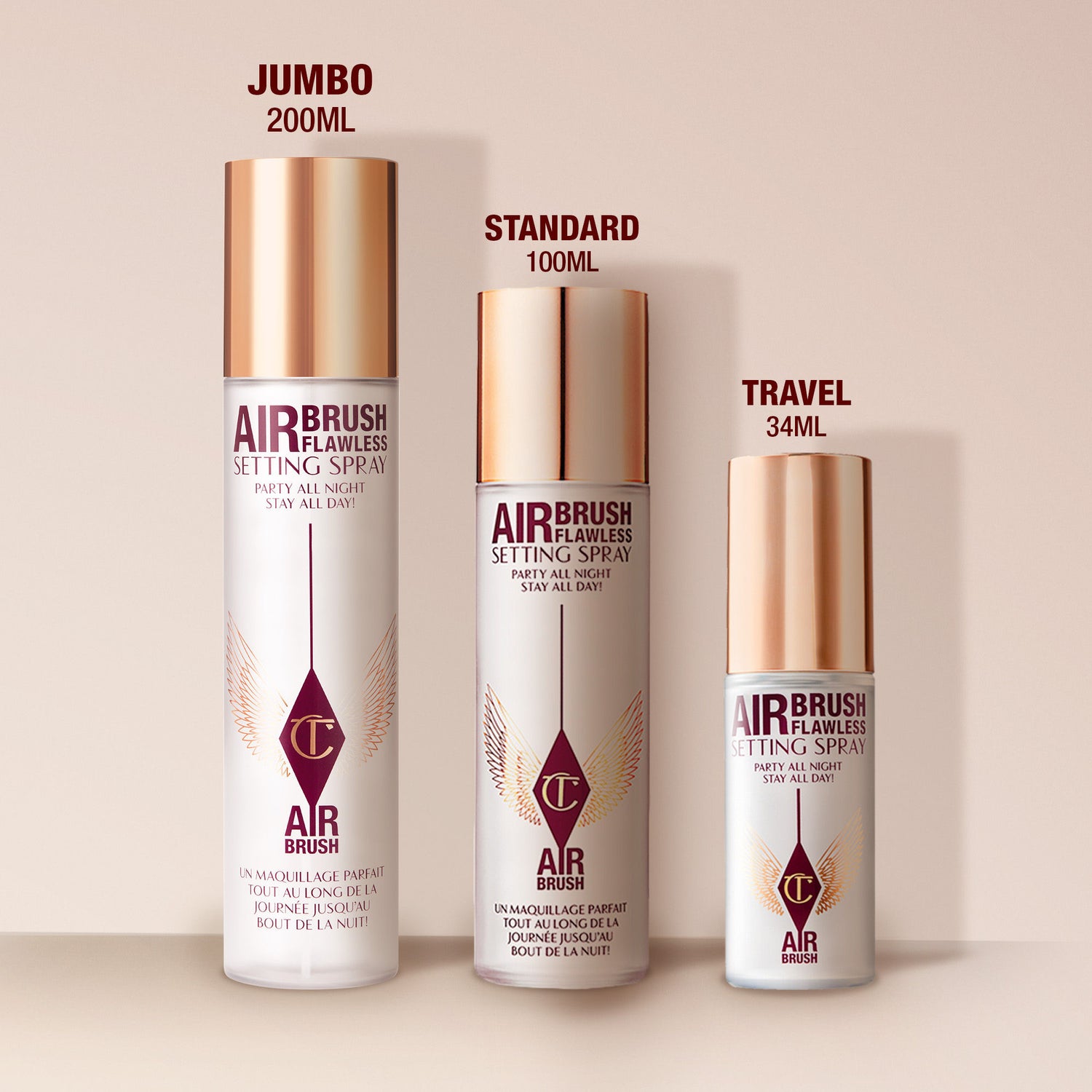 Image of a closed Charlotte Tilbury Airbrush Flawless Setting Spray variant: 6.7 fl oz