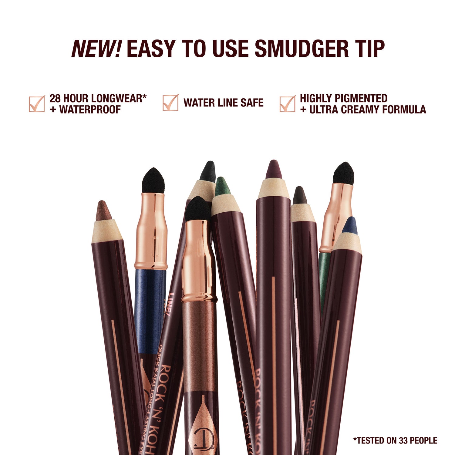 An arm swatch of Charlotte Tilbury Rock N Kohl Eyeliner variant: Barbarella Brown