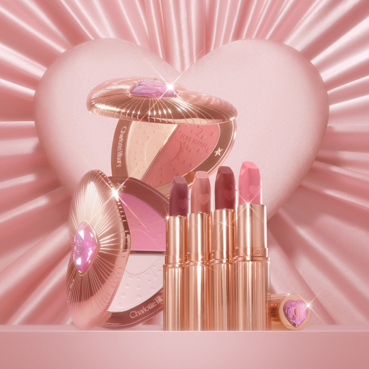 Lifestyle image of Charlotte Tilbury Pillow Talk Love Effect Lipstick