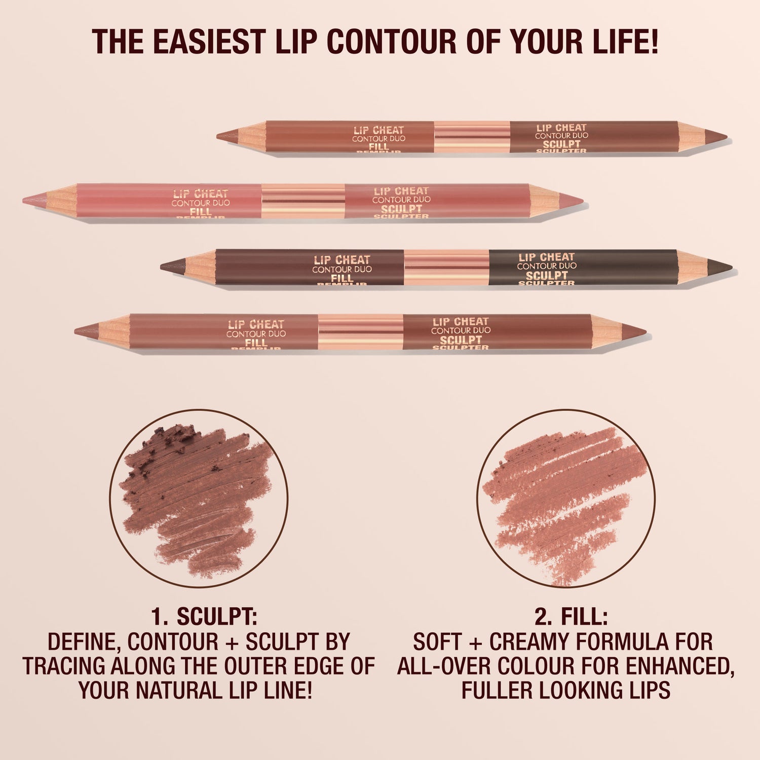 Image of product in the same collection as Charlotte Tilbury Super Nudes Lip Cheat Contour Duo Lip Liner