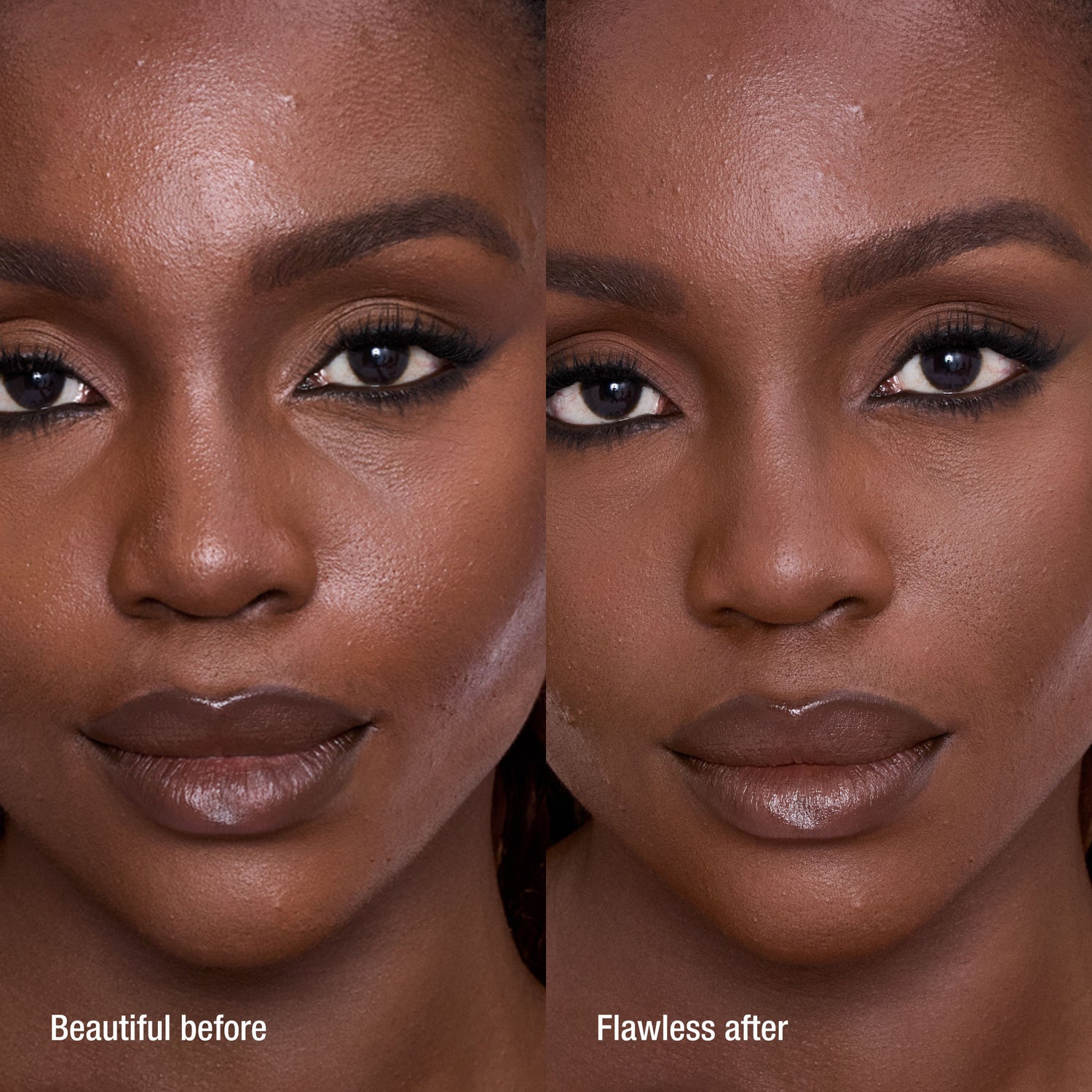 Before and after results of using Charlotte Tilbury Airbursh Flawless Setting Spray Matte variant: 3.3 oz