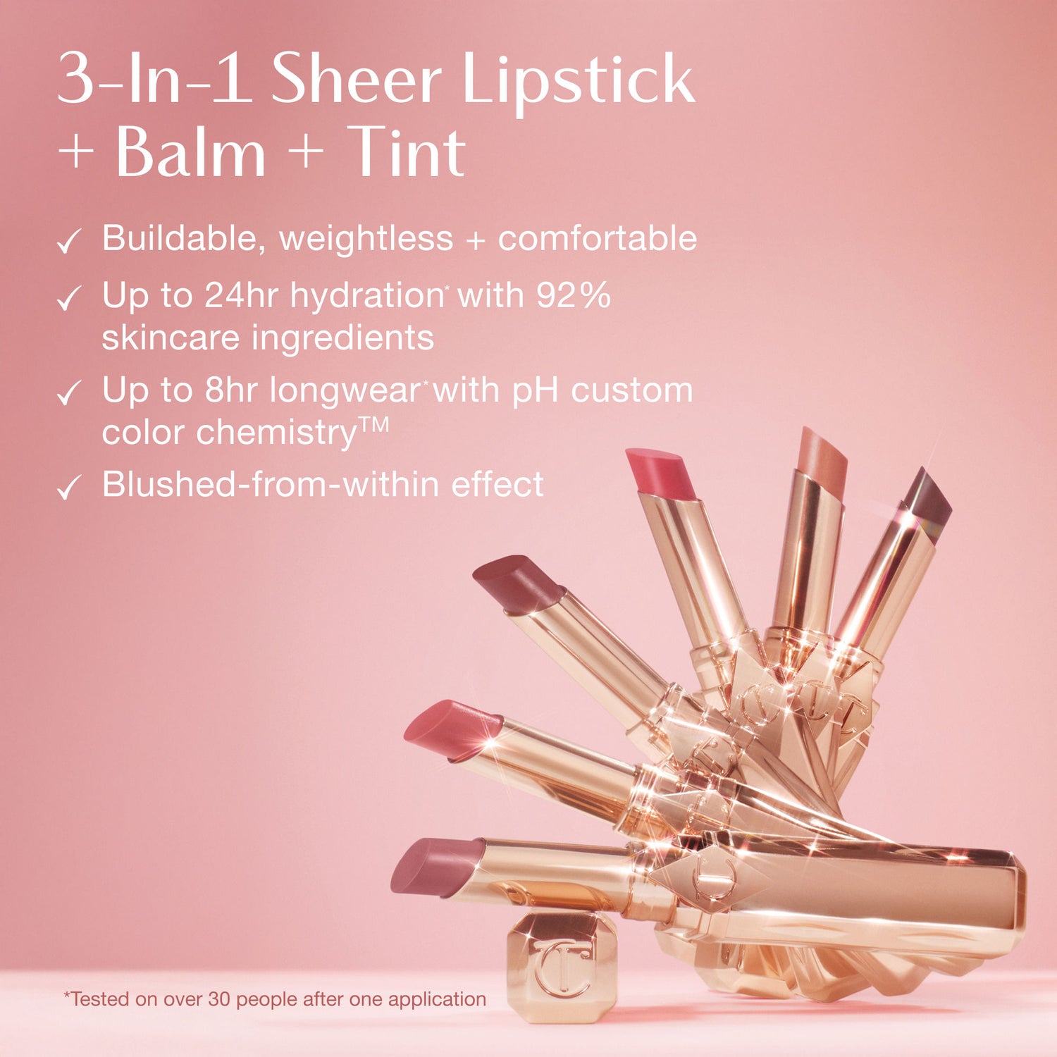 Image of product in the same collection as Charlotte Tilbury Pillow Talk Long Lasting Blush Balm Sheer Lip Tint