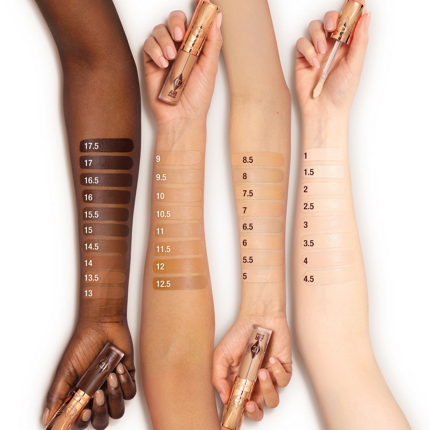 An arm swatch of Charlotte Tilbury Airbrush Flawless Blur Concealer