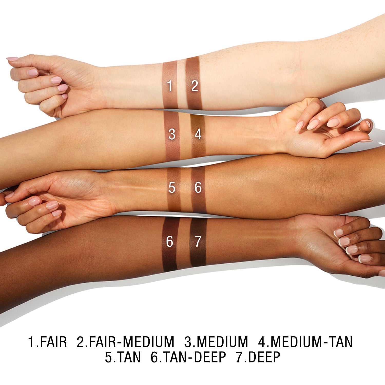 An arm swatch of Charlotte Tilbury Hollywood Contour Wand variant: Tan-Deep