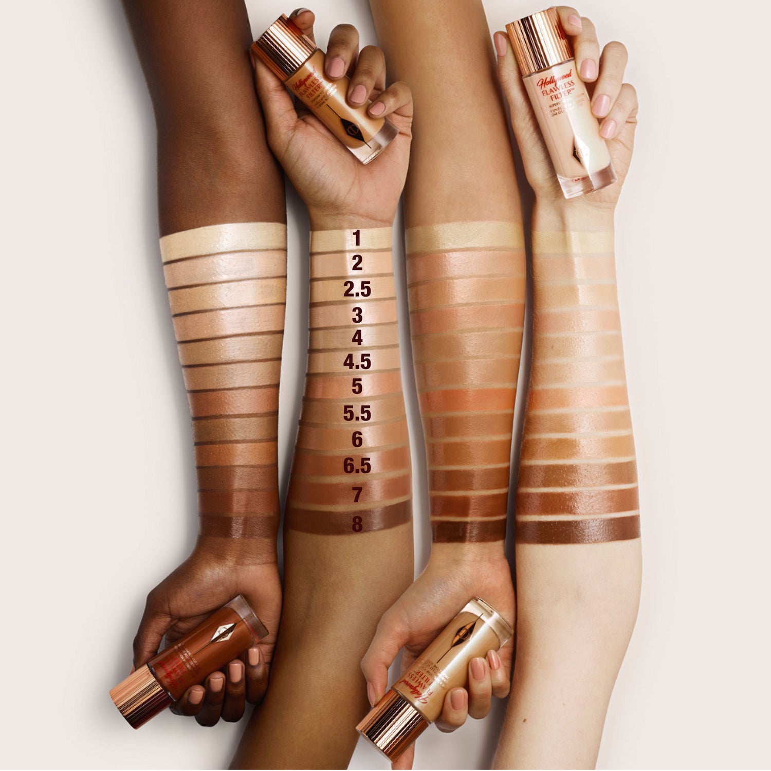 An arm swatch of Charlotte Tilbury Hollywood Flawless Filter variant: 4 Medium