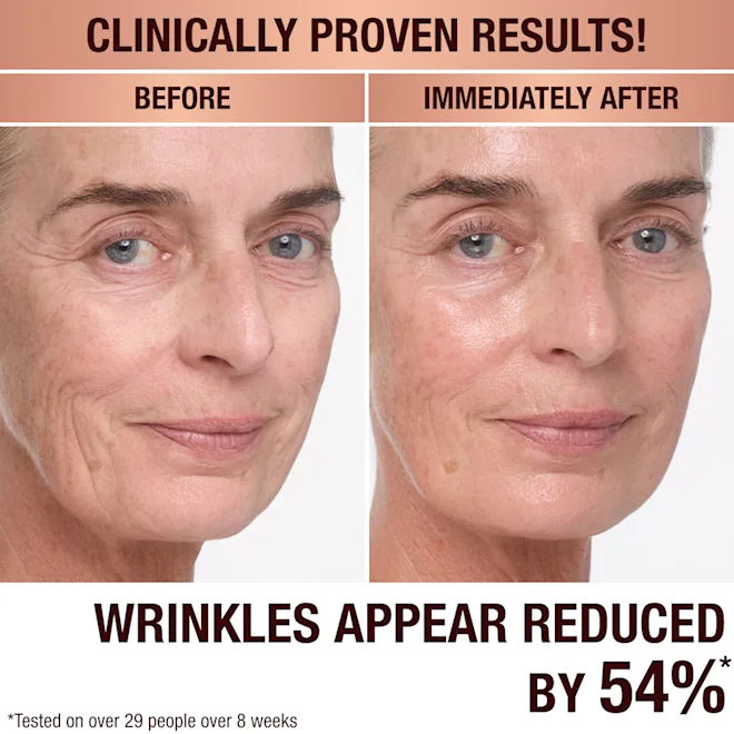 Before and after results of using Charlotte Tilbury 1 oz variant: 1 oz