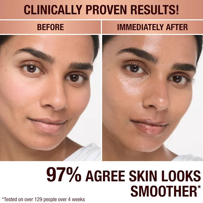 Before and after results of using Charlotte Tilbury 1 oz variant: 1 oz