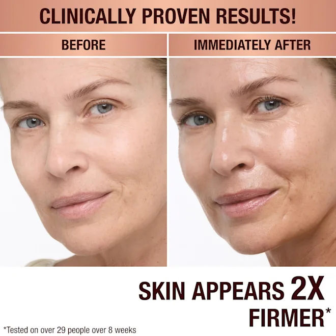 Before and after results of using Charlotte Tilbury 1 oz variant: 1 oz