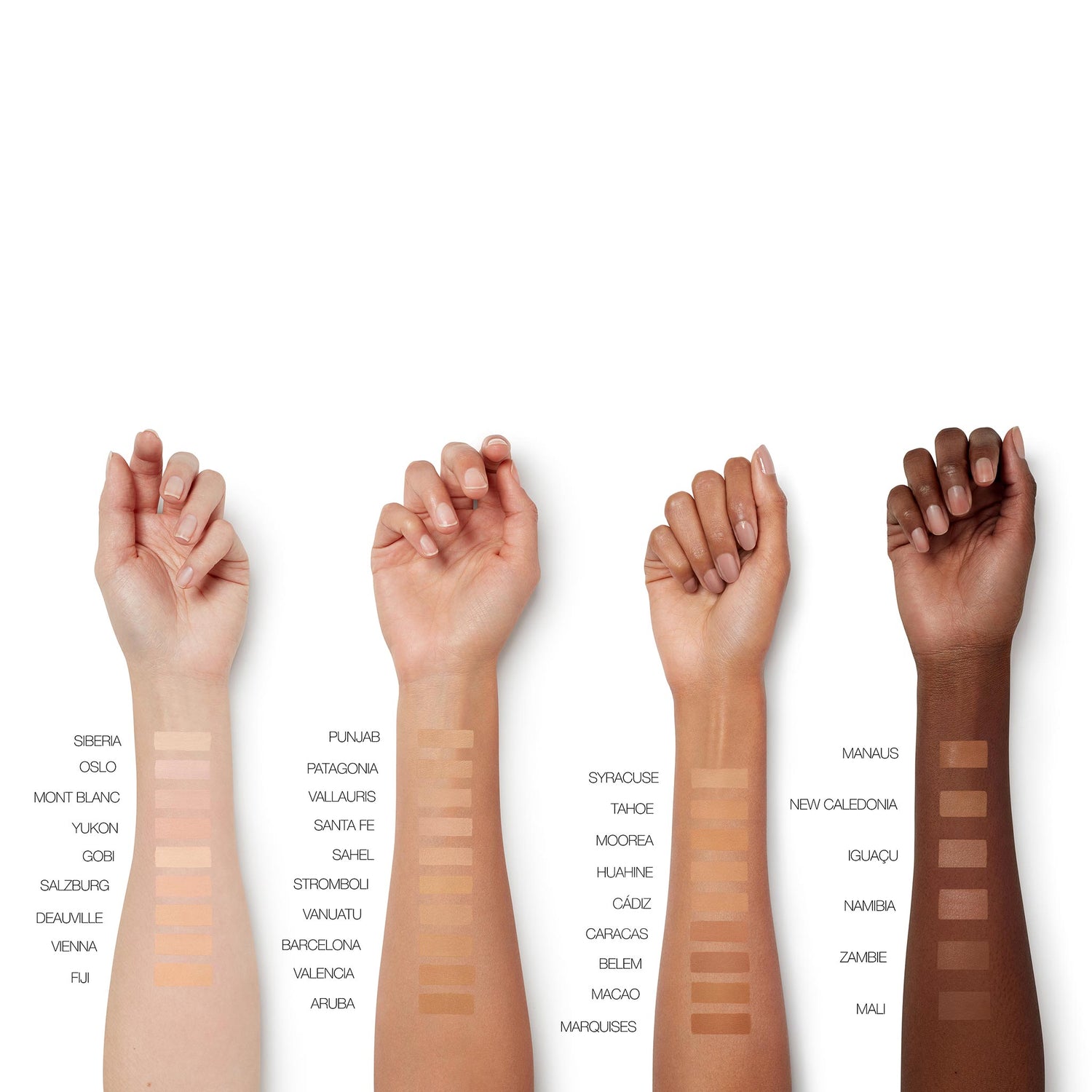 Group swatch image of Nars Sheer Glow Foundation