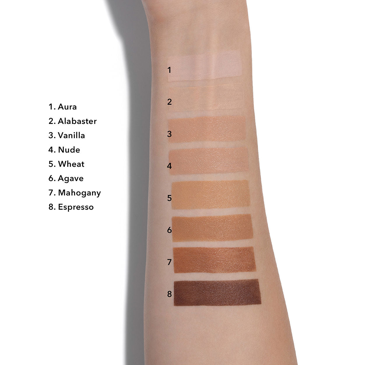 An arm swatch of Chantecaille Future Skin Cushion Skincare Foundation variant: Aura
