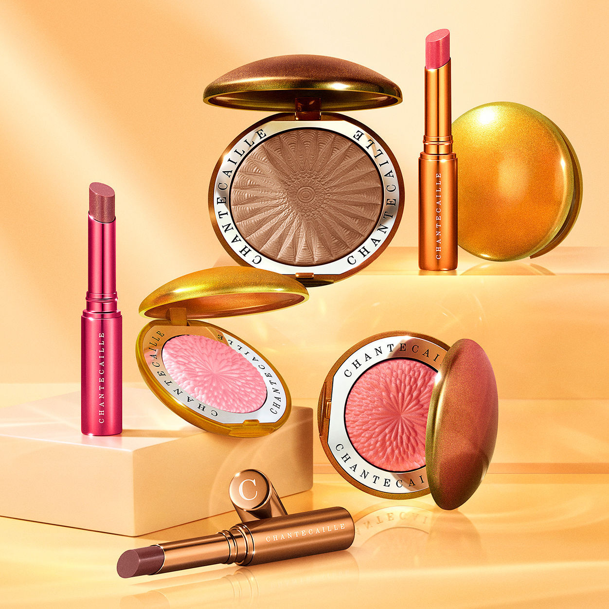 Lifestyle image of Chantecaille Sunstone Lip Sheer (Limited Edition) variant: Empower