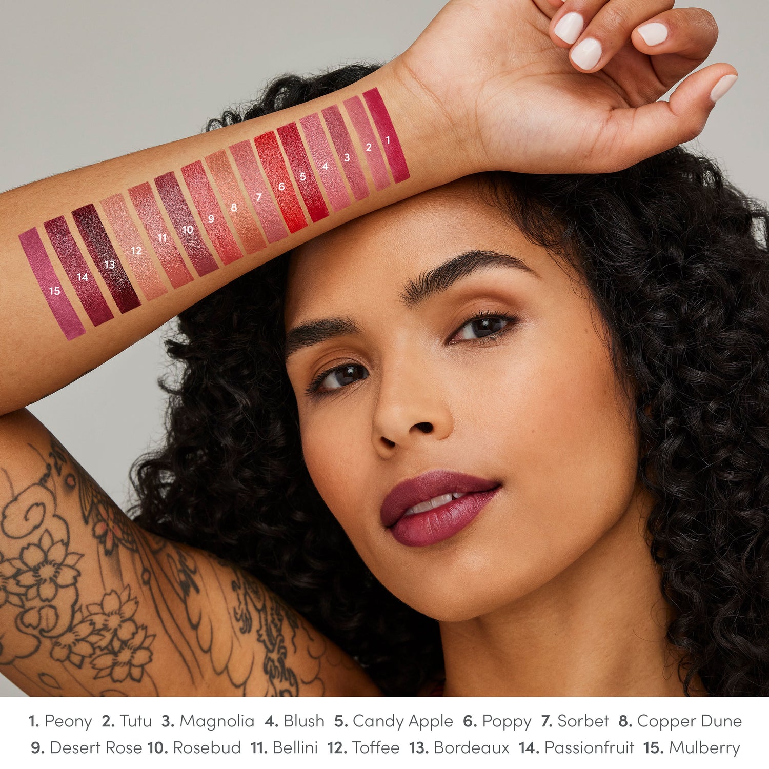 Model image of Jane Iredale ColorLuxe Hydrating Cream Lipstick