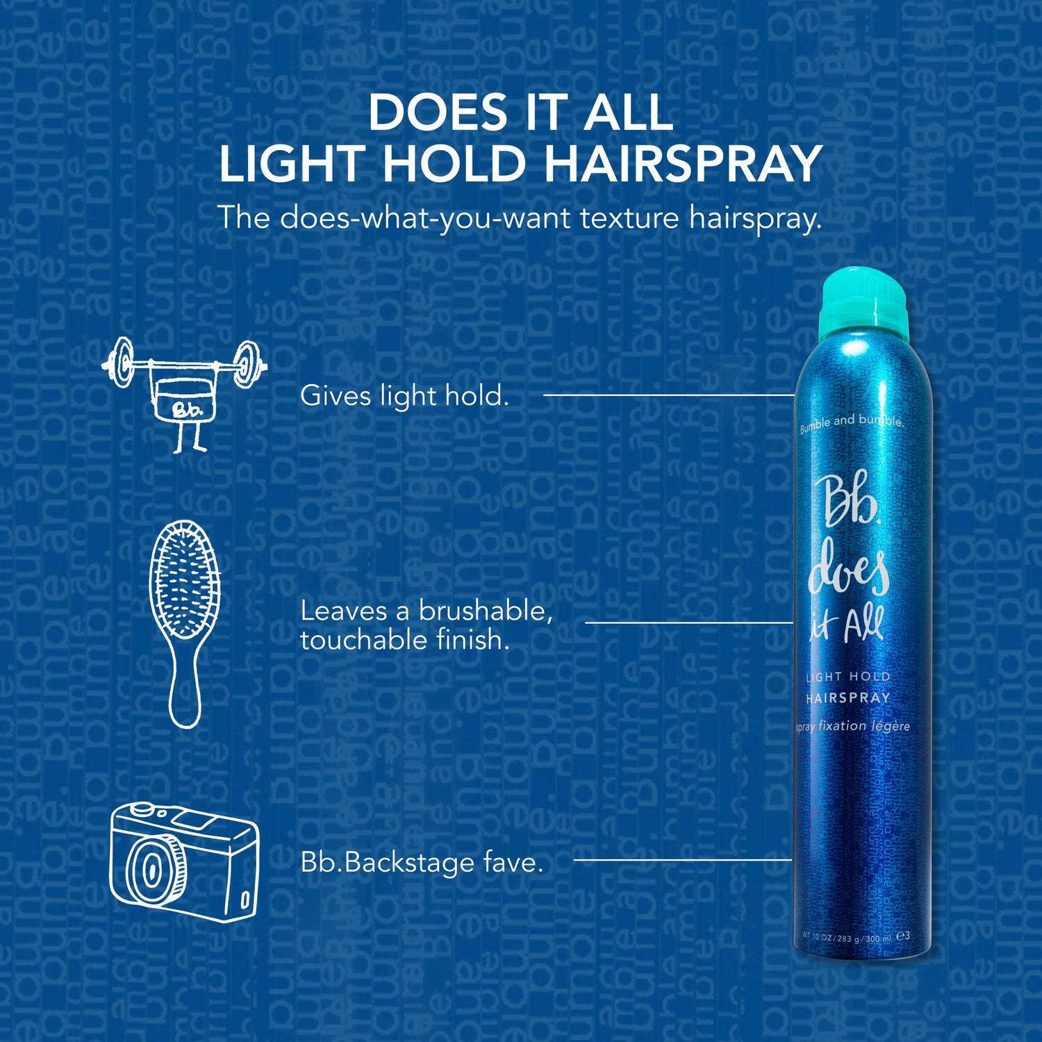 Information related to Bumble and Bumble Does It All Light Hold Hairspray