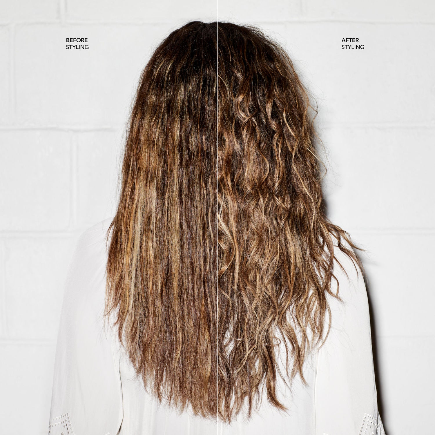 Before and after results of using Bumble and Bumble Surf Spray Beach Waves variant: 4 fl oz