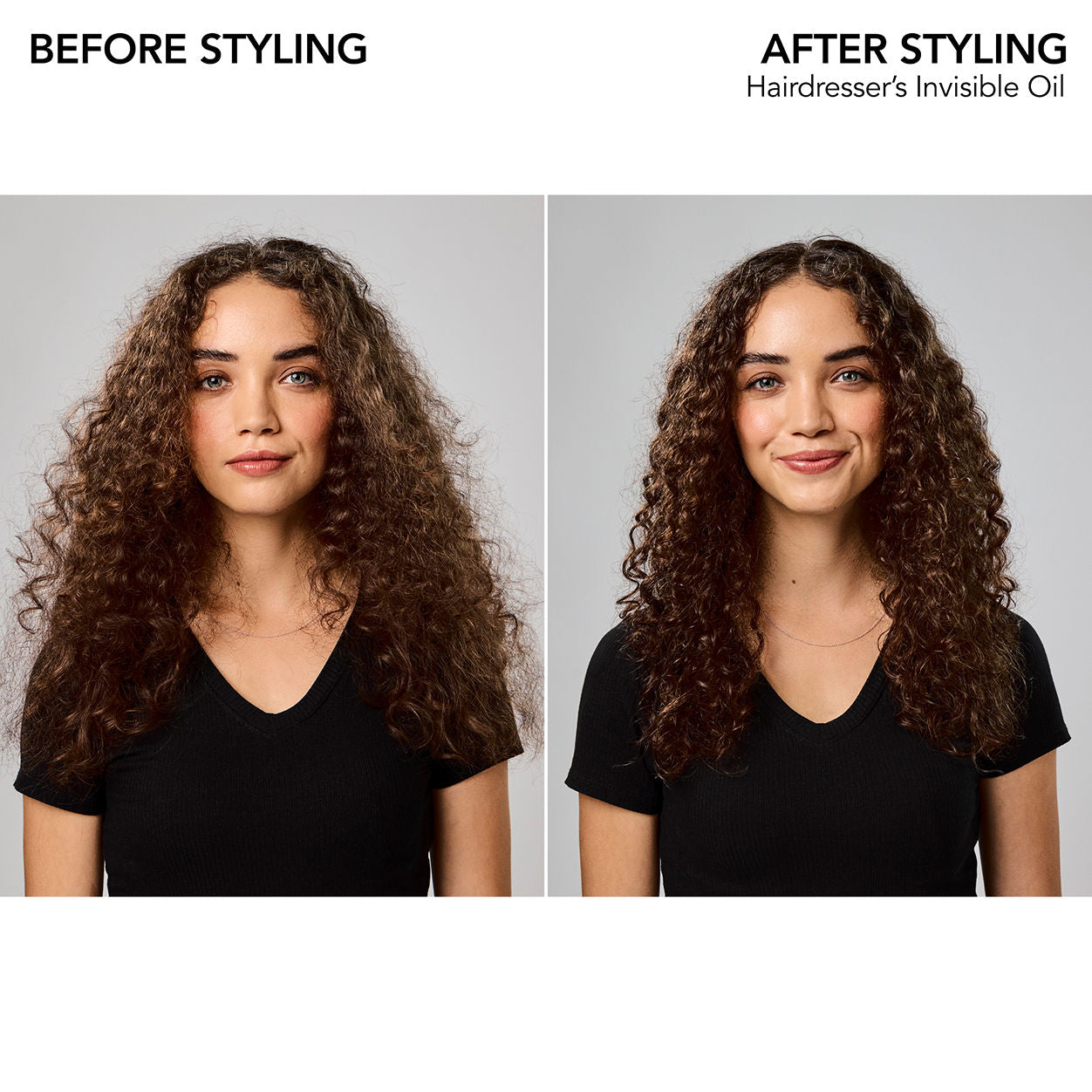 Before and after results of using Bumble and Bumble Hairdresser's Invisible Oil Frizz Reducing Hair Oil variant: 3.4 fl oz