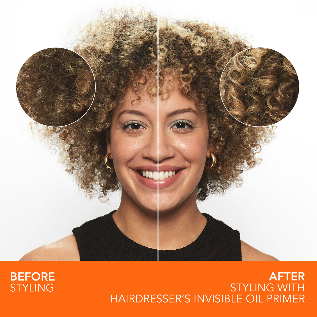 Before and after results of using Bumble and Bumble Hairdresser's Invisible Oil Heat/UV Protective Primer variant: 8.5 fl oz