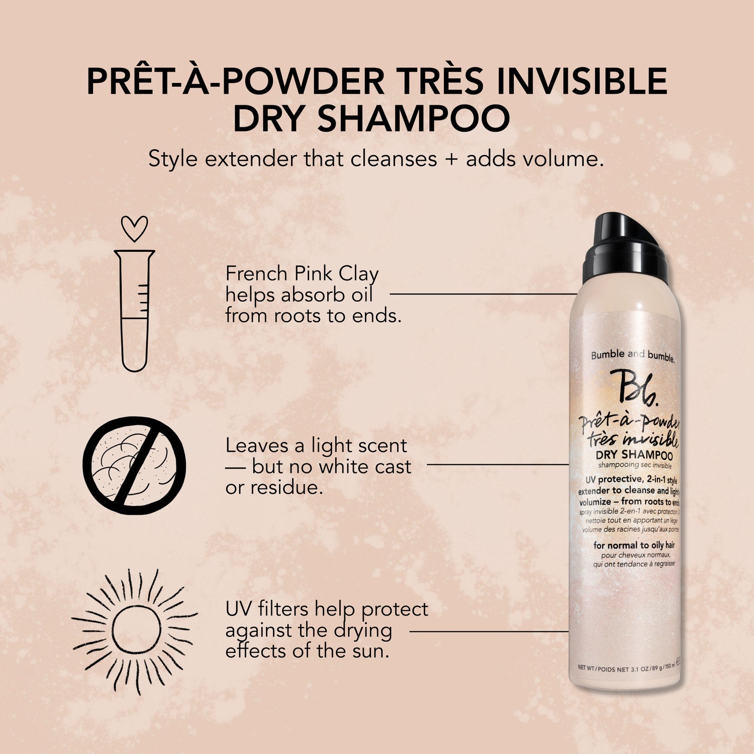 Group swatch image of Bumble and Bumble Prêt-à-Powder Très Invisible Dry Shampoo