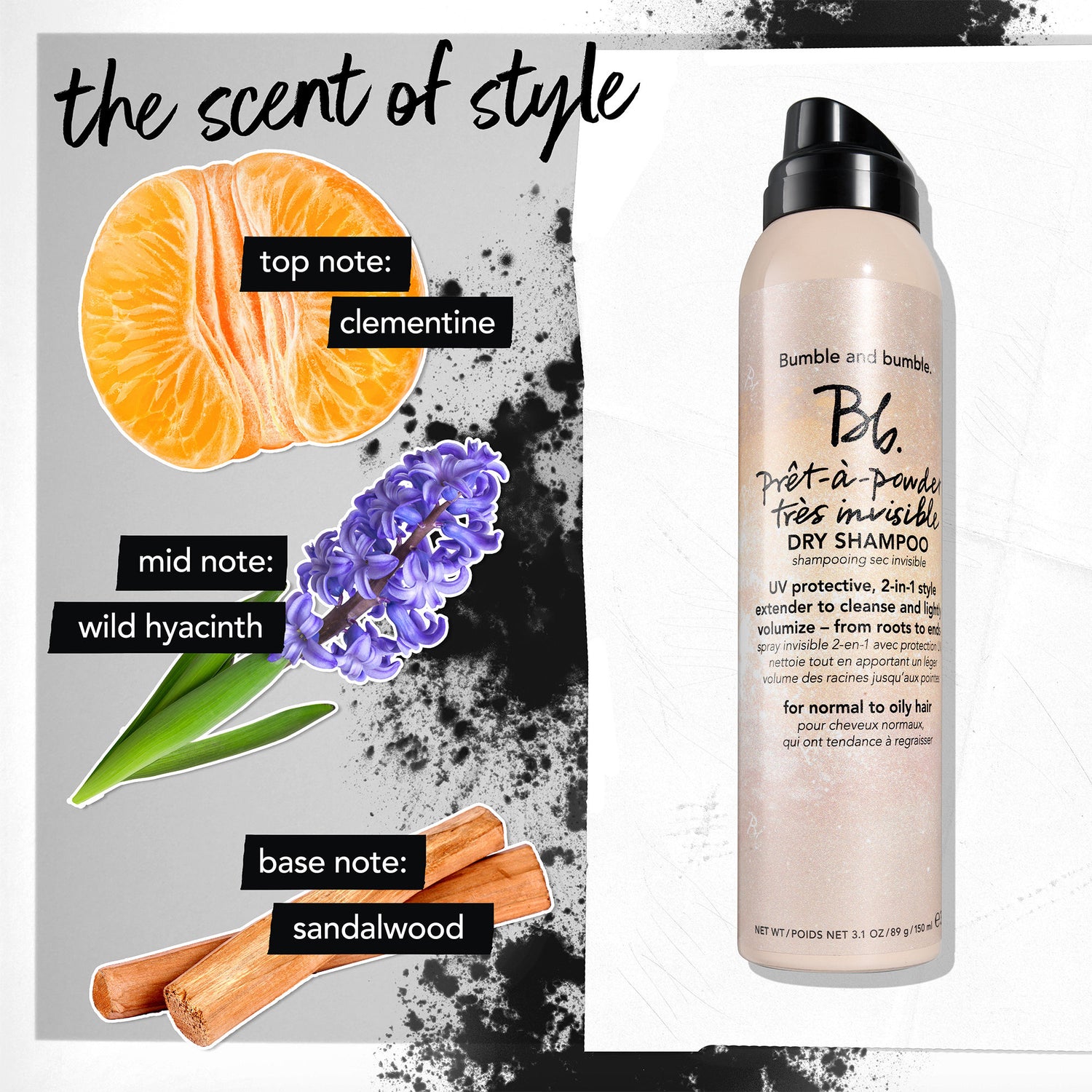 Group swatch image of Bumble and Bumble Prêt-à-Powder Très Invisible Dry Shampoo