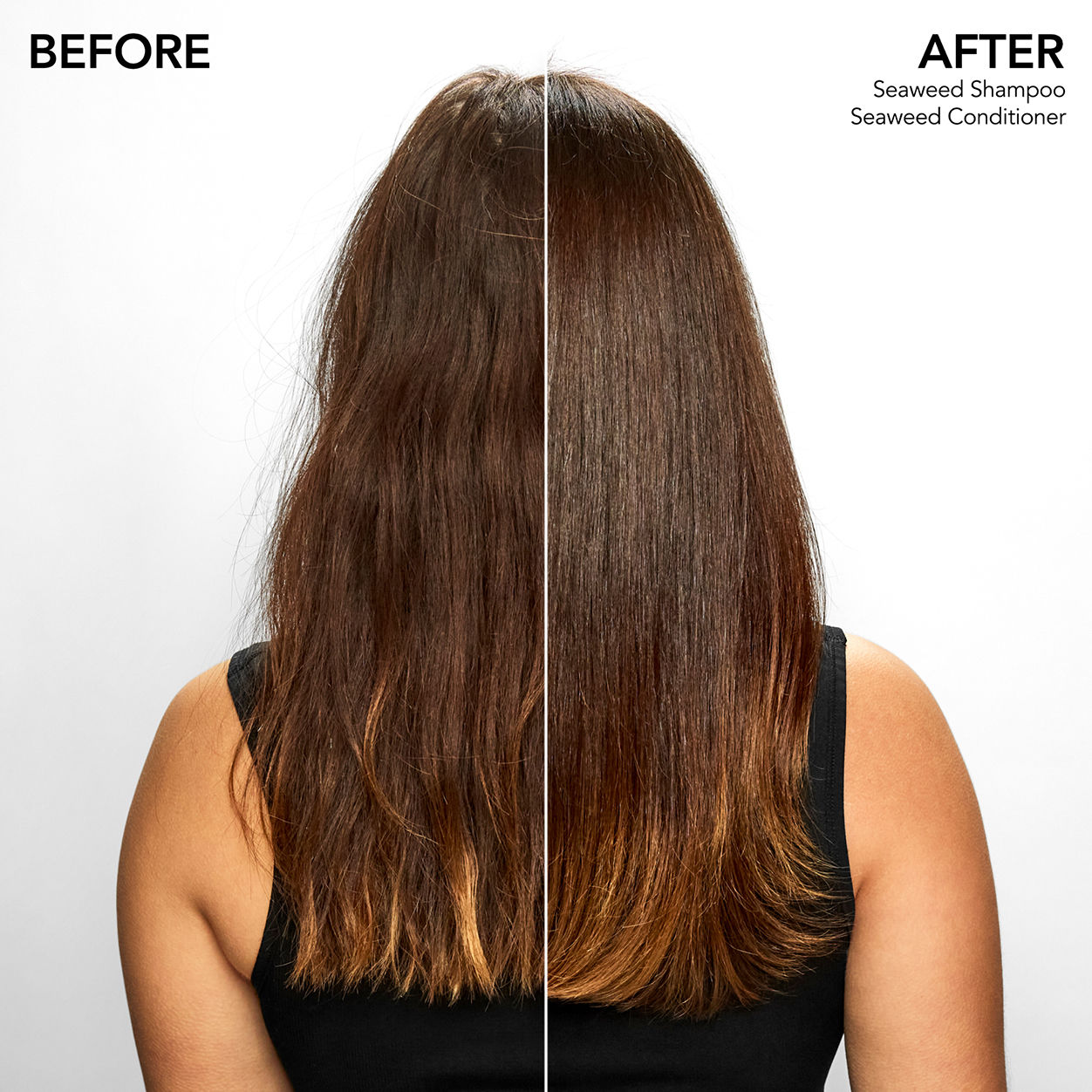 Before and after results of using Bumble and Bumble Seaweed Shampoo variant: 8 oz