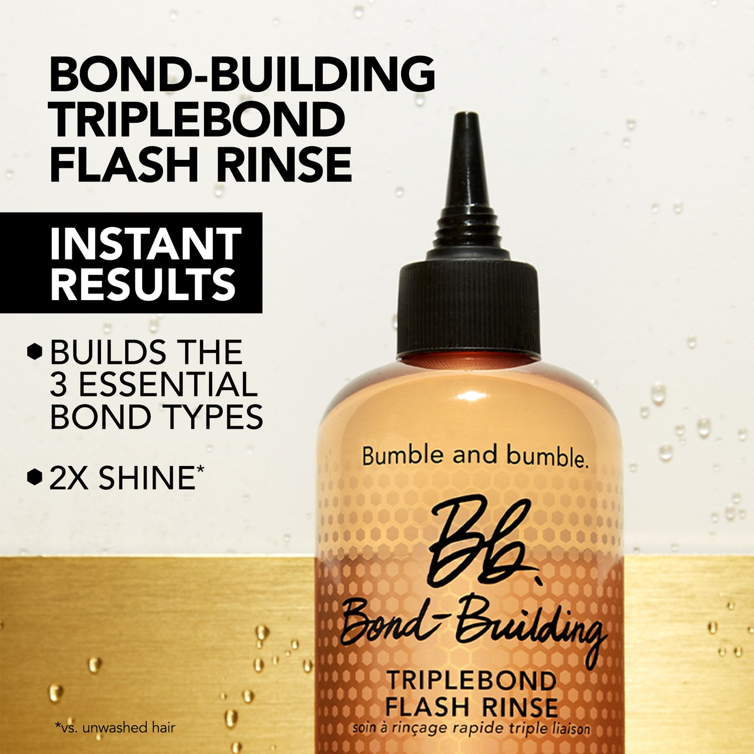 Lifestyle image of Bumble and Bumble Bond-Building TripleBond Flash Rinse for Damaged Hair