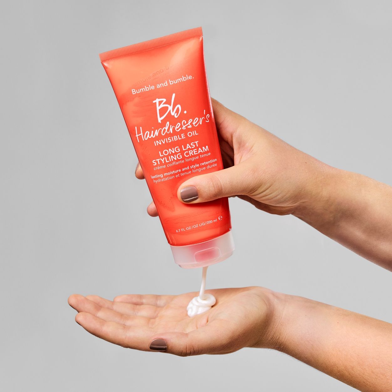 Lifestyle image of Bumble and Bumble Hairdresser's Invisible Oil Long Last Hydrating Hair Styling Cream variant: 6.7 fl oz