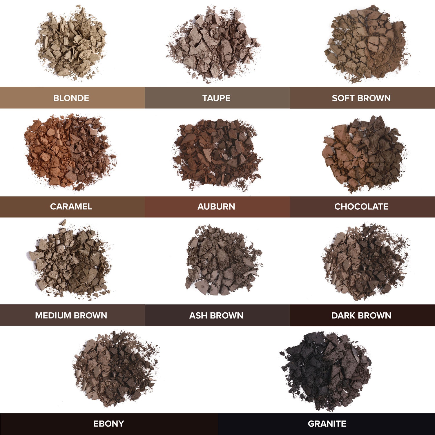 A shade comparison of Anastasia Beverly Hills Brow Powder Duo