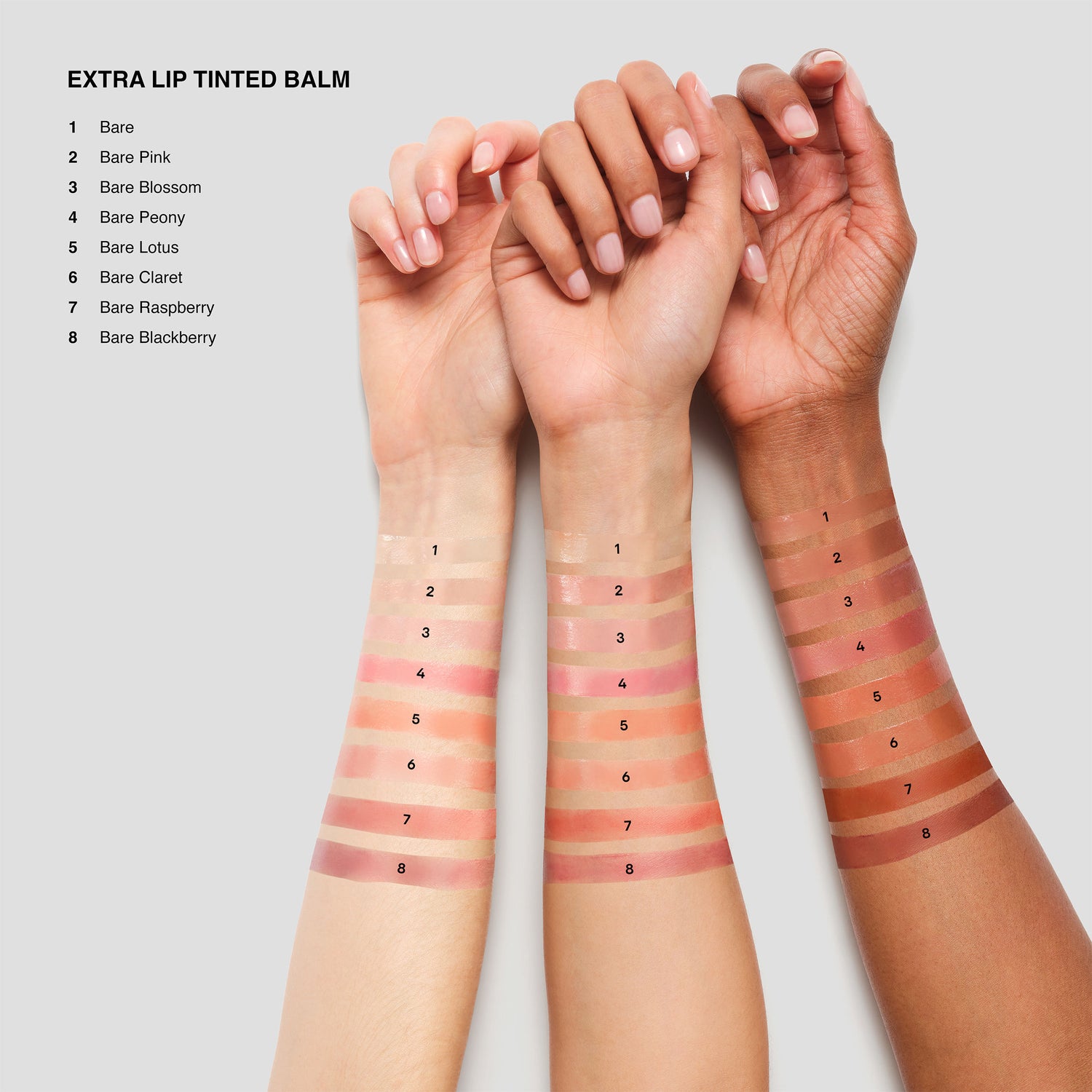 An arm swatch of Bobbi Brown Extra Lip Tint