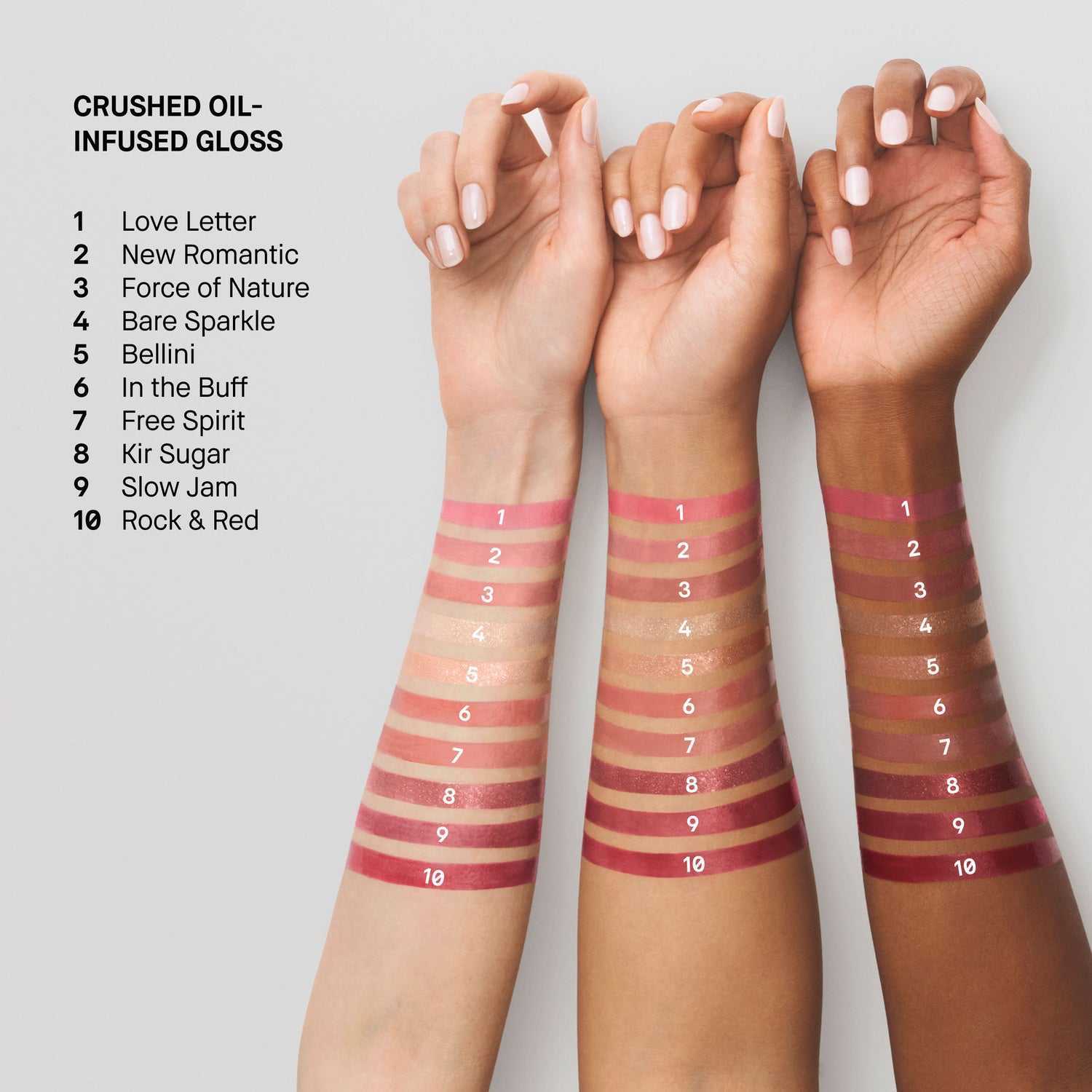 An arm swatch of Bobbi Brown Crushed Oil-Infused Gloss