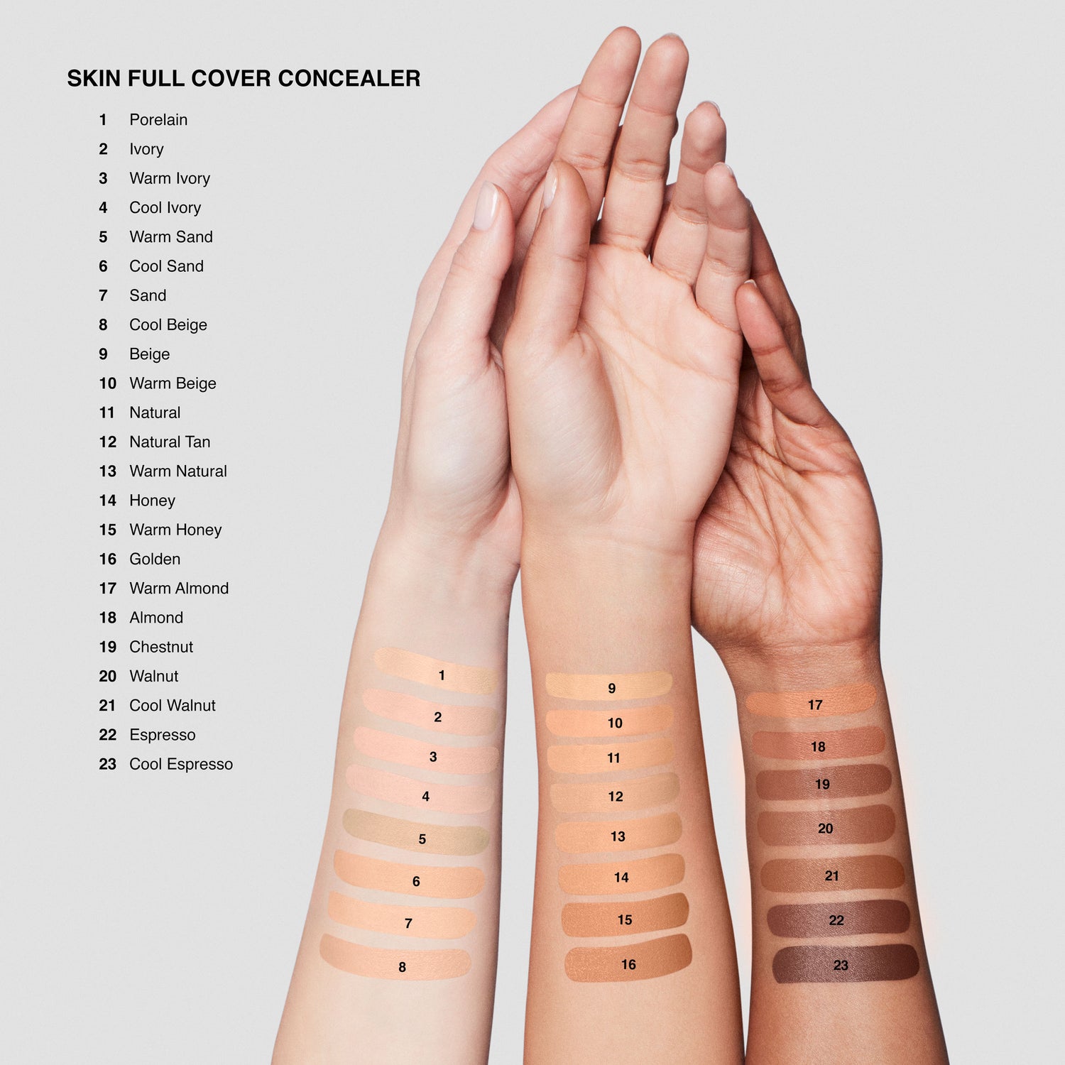 An arm swatch of Bobbi Brown Skin Full Cover Concealer variant: Porcelain