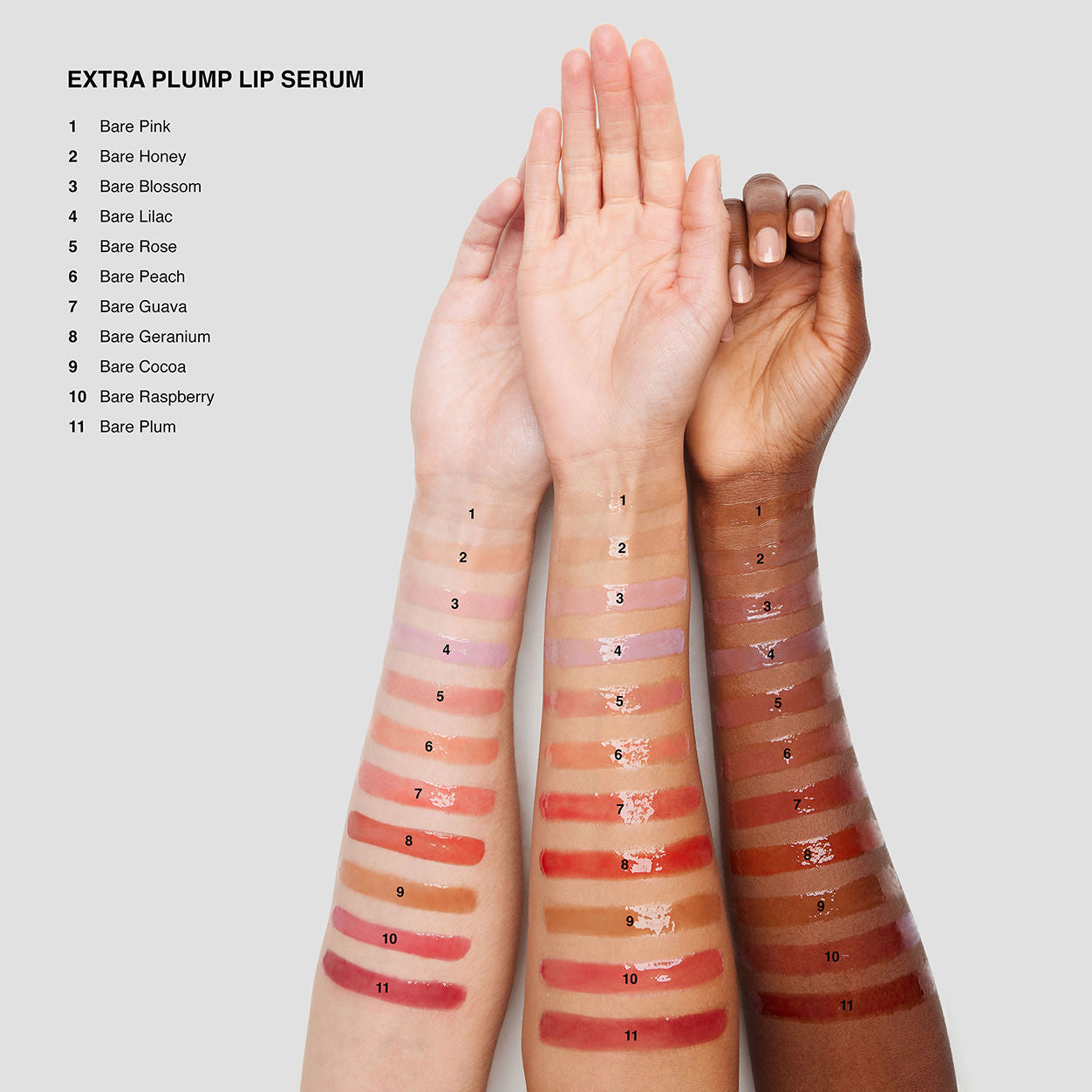 An arm swatch of Bobbi Brown Extra Plump Lip Serum variant: Bare Pink