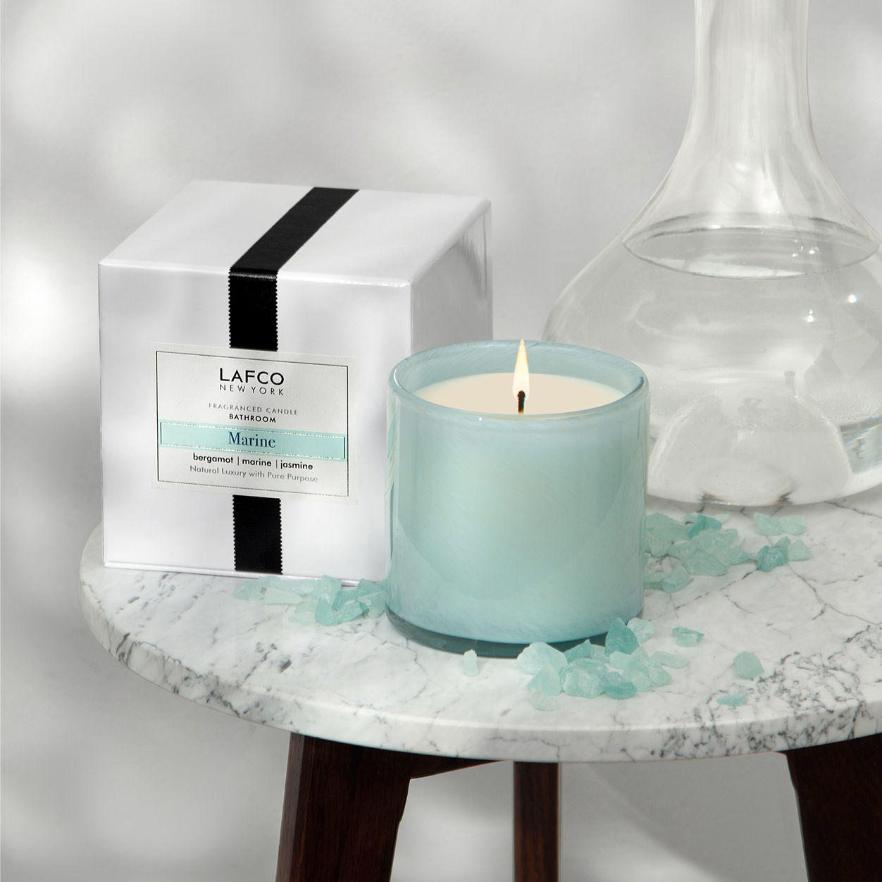 Lifestyle image of Lafco Marine Candle variant: 15.5 oz (Signature)